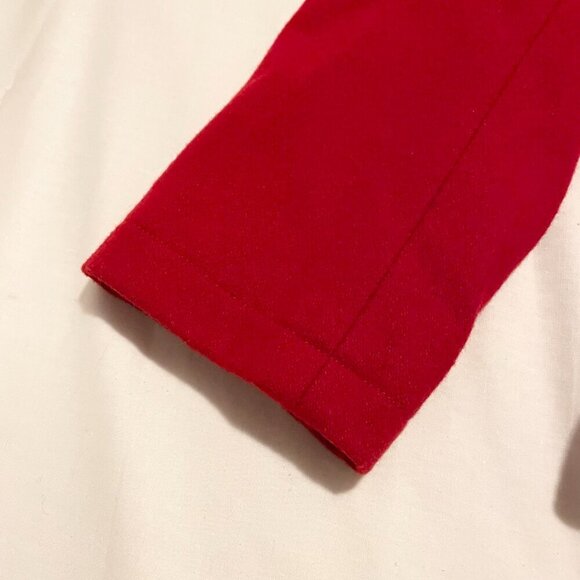 Tommy Hilfiger Red Woold Blend Peacoat Jacket Womens Large - Picture 8 of 16